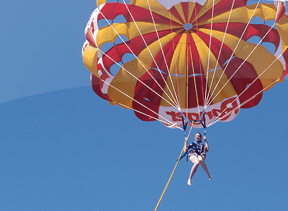 Parasailing at Mill Point - VIC Tourism