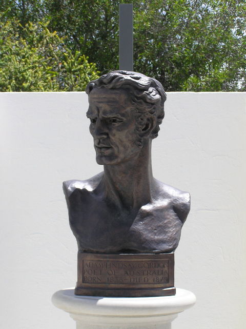 Adam Lindsay Gordon Bronze Bust - VIC Tourism 0