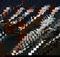 The Caxton Street Jazz Band in the Swigmore Hall at Robert Channon Wines - VIC Tourism